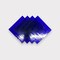 Midnight Blue Transparent COE 96 Fusible Glass Sheets / Mosaic Squares - 4 Pack